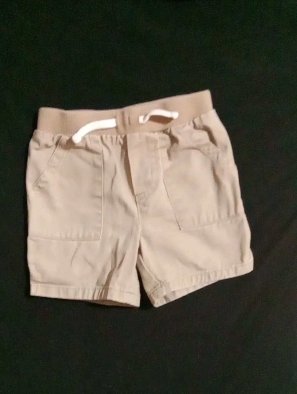 Carter's Tan Elastic Waist Shorts with Drawstring